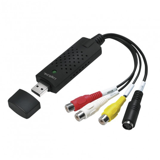 LogiLink USB 2.0 > 3xCinch + miniDIN5 heli- ja videograbberi adapter Schwarz